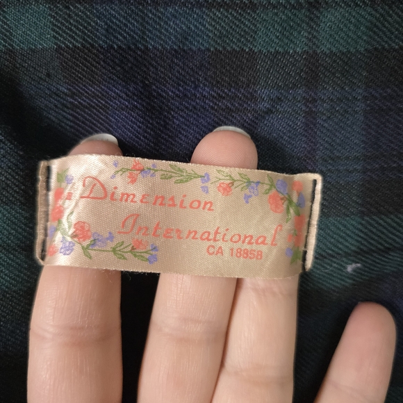 Green And Blue Plaid Pinafore Dress - Picture 10 of 12